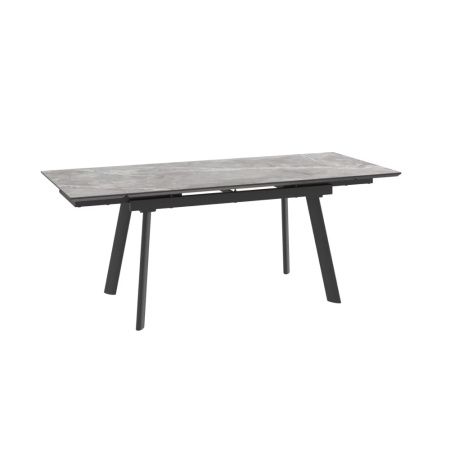 Стол MILANA FOUR-140, раздвижной 140(30+30)x85, STONE GREY ST CER/ЧЕРНЫЙ MILANA FOUR 140